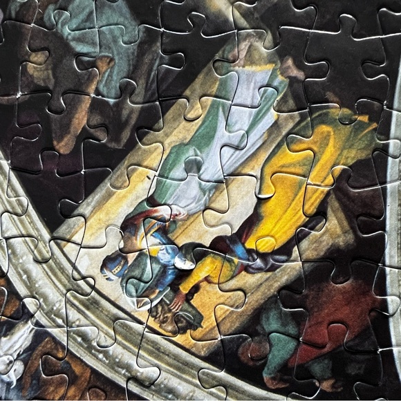 1000pc Panoramic Jigsaw Puzzle: Michelangelo - The Ceiling of Sistine Chapel - Picture 9 of 9